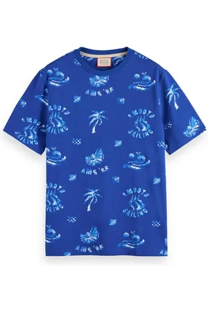Scotch&Soda All Over Print T-shirt Blue Smooth Sailing Aop