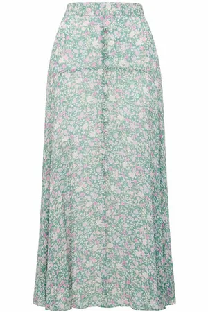 Forever New Bronte Button Front Midi Skirt Meadow Ditsy