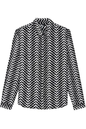 The Kooples Chemise Slim D Black White