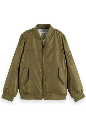 Scotch&Soda Bomber Logo Embroidery Jacket With Repreve® Filling Khaki