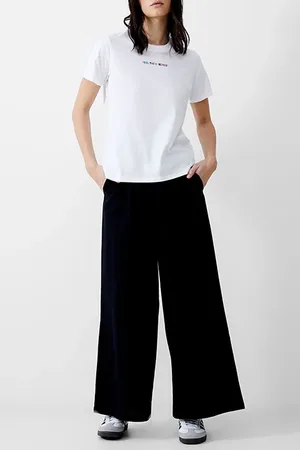 French Connection Sunshine Embroidered Tee White