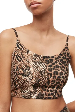 AllSaints Ariel Noche Crop Top Yellow