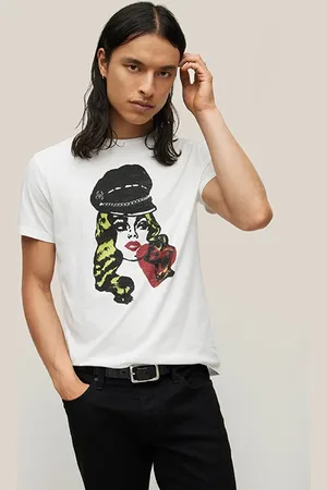 John Varvatos Ss Crew Tee - Bikerheart Salt