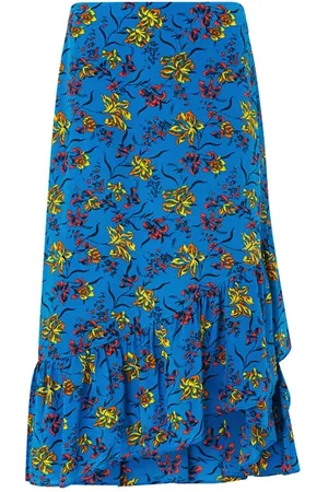 LK Bennett Florentin Midi Skirt Ultrablue