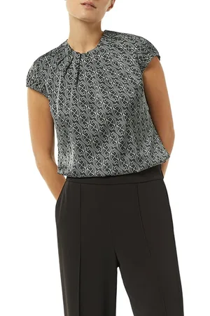 Comma, Blouses Grey/black