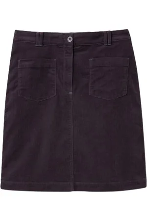 White Stuff Melody Cord Skirt Dark Grey