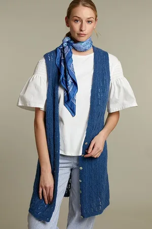 River Woods Blue Long Ajour Spencer