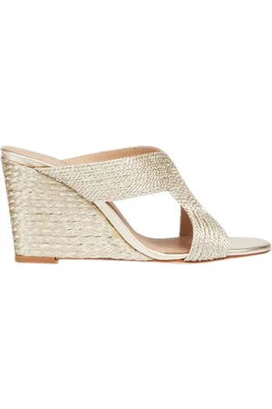 LK Bennett Sonia Wedge Mules Soft Gold