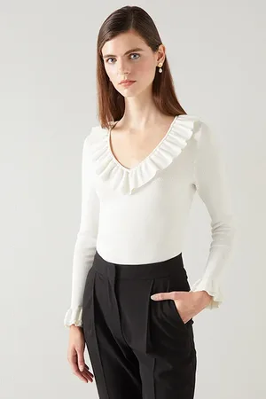 LK Bennett Grace- Ivory Knitted Sweater Ivory