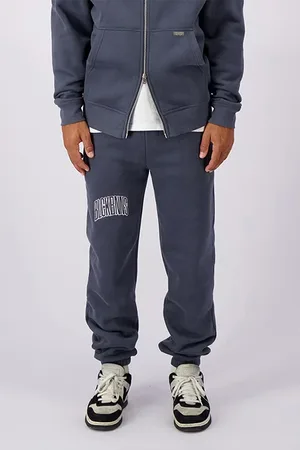 Black Bananas Embroidered Arch Sweatpants Grey