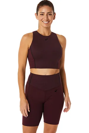 Asics Flexform Color Block Bra Top Deep Mars/deep Mars Heather
