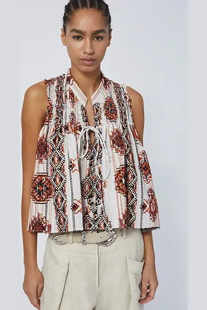 IRO Tava Tank Top In Multico Orange