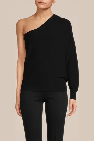 Summum Woman Off-shoulder Top Basic Knit Black