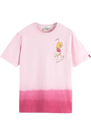 Scotch&Soda Dip-dyed Summer Artwork T-shirt Stone Pink