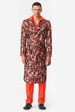 Marcell Von Berlin Slim-fit Coat Check Print