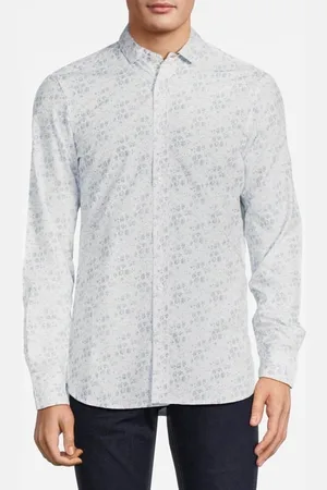 French Connection 6 Floral Cut Ls White