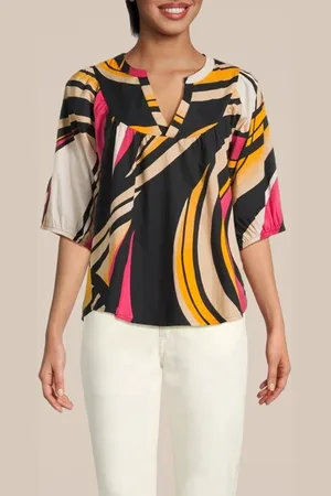 Summum Woman Top Big Swirls Prints