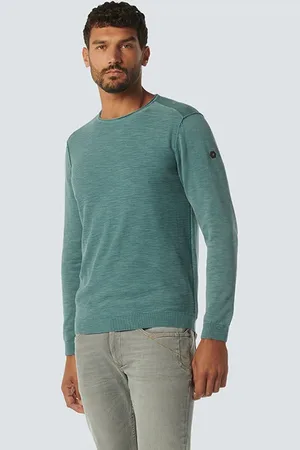 No Excess Pullover Crewneck Garment Dyed + Stone Washed Pacific