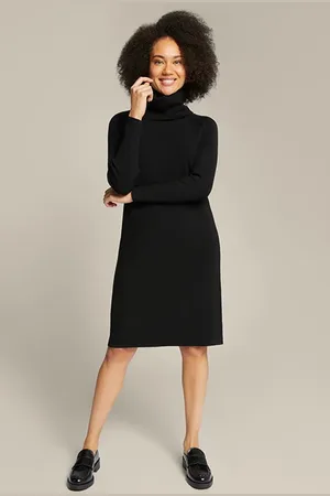Elena Miro Knit Eco Viscose Sweater With Detachable Collar Black