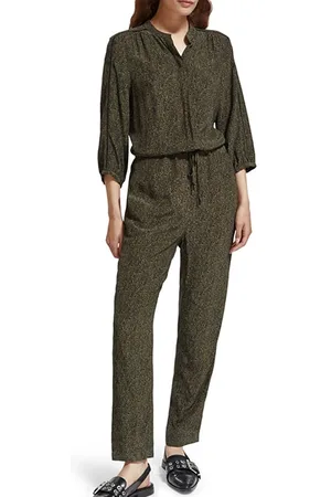 Scotch&Soda Printed Jumpsuit Leopard Spot Green
