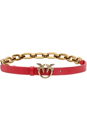 Pinko Love Day Macro Chain Belt H2 V Red-antique Gold
