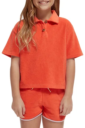 Scotch&Soda Girls Short-sleeved Towelling Polo Strawberry
