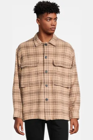 AllSaints Colton Check Shirt Sand