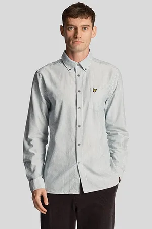 Lyle & Scott Stripe Oxford Shirt Court Green / White