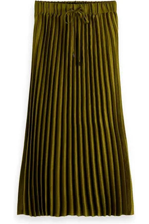 Scotch&Soda Pleated Midi-length Skirt Military