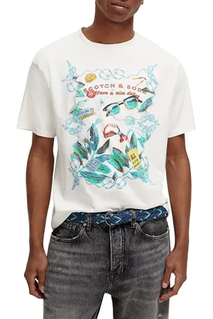 Scotch&Soda Festival Flower Aw T-shirt Off White