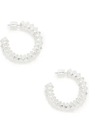 AllSaints Jaya Stud Hoops Warm Silver