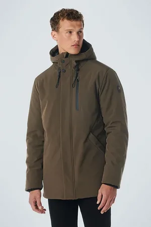 No Excess Jacket Mid Long Fit Hooded Softshell Stretch Desert