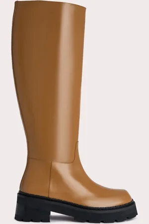 By Far Russel Peanut Butter Soft Semi Patent Leather Peanut Butter
