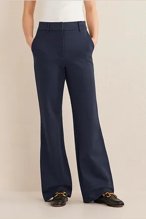 Boden Hampshire Flared Trousers Navy