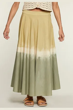 River Woods Long Tie & Dye Cotton Skirt