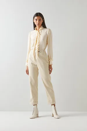 LK Bennett Savannah Straight Jeans Cream