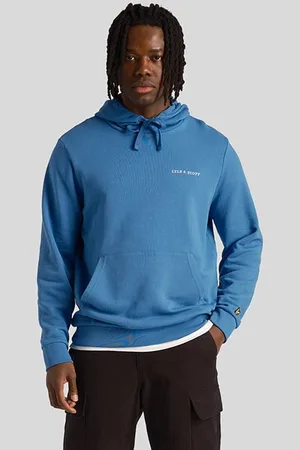 Lyle & Scott Loopback Embroidered Hoodie Spring Blue