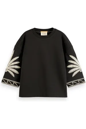Scotch&Soda Embroidered Sweatshirt Evening Black