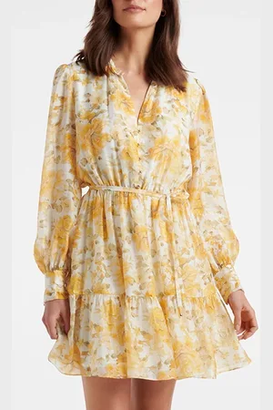 Forever New Tiana Long Sleeve Skater Dress Floral