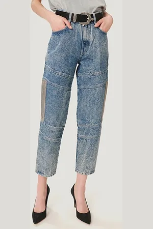IRO Verrie Straight In Black/blue Denim