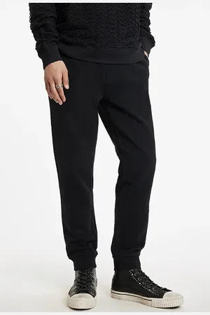 John Varvatos Melba Jogger In Diagonal French Terry Black