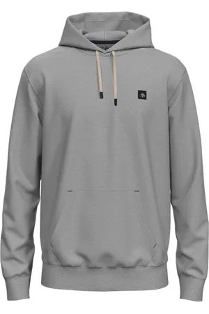 Scotch&Soda Regular Fit Essential Badge Hoodie In Organic Cotton Grey Me