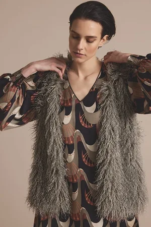 Summum Woman Gilet Faux Fur Brown