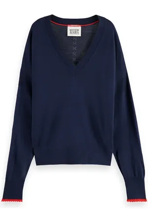 Scotch&Soda Relaxed V-neck Pullover Night