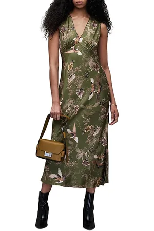 AllSaints Karla Peggy Dress Khaki Green