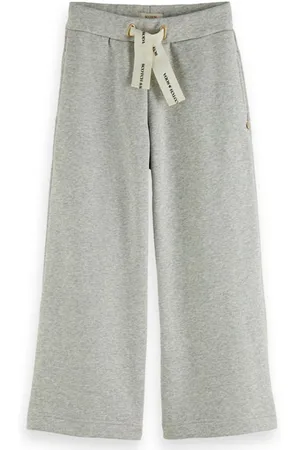 Scotch&Soda Girls Wide-leg Organic Cotton Sweatpants Grey Melange