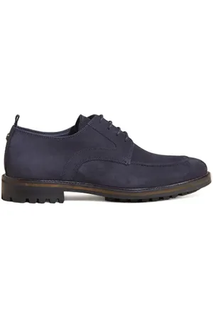 White Stuff Derby Suede Lace Up Shoe Dark Navy