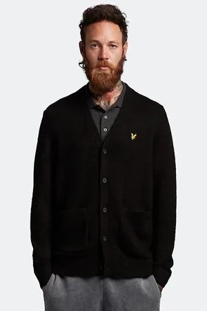Lyle & Scott Brushed Cardigan Jet Black