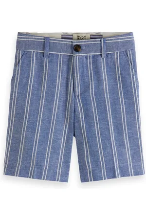 Scotch&Soda Striped Linen Dressed Shorts Blue Stripe