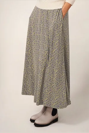 White Stuff Jada Eco Vero Maxi Skirt Grey Multi